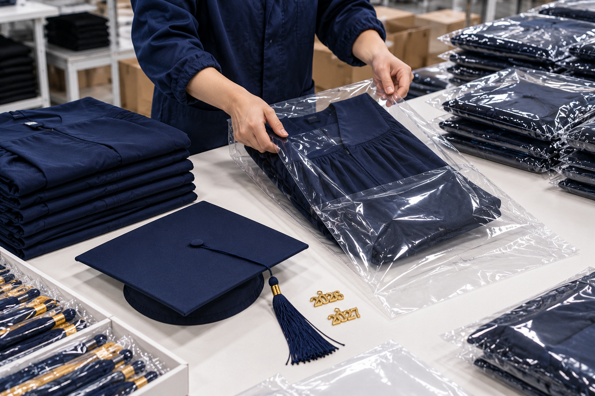 Academic apparel careful packing