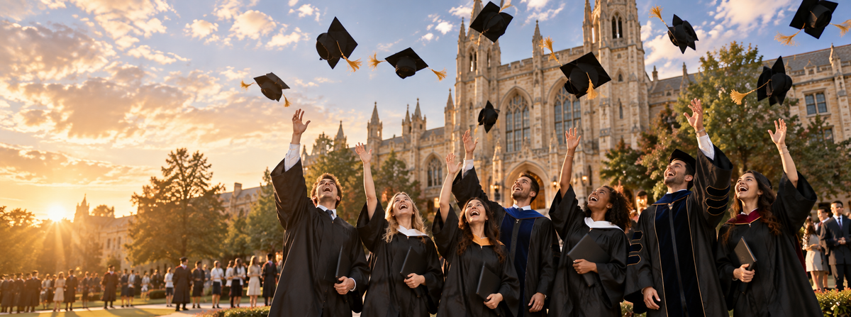 Graduates celebrating academic achievement