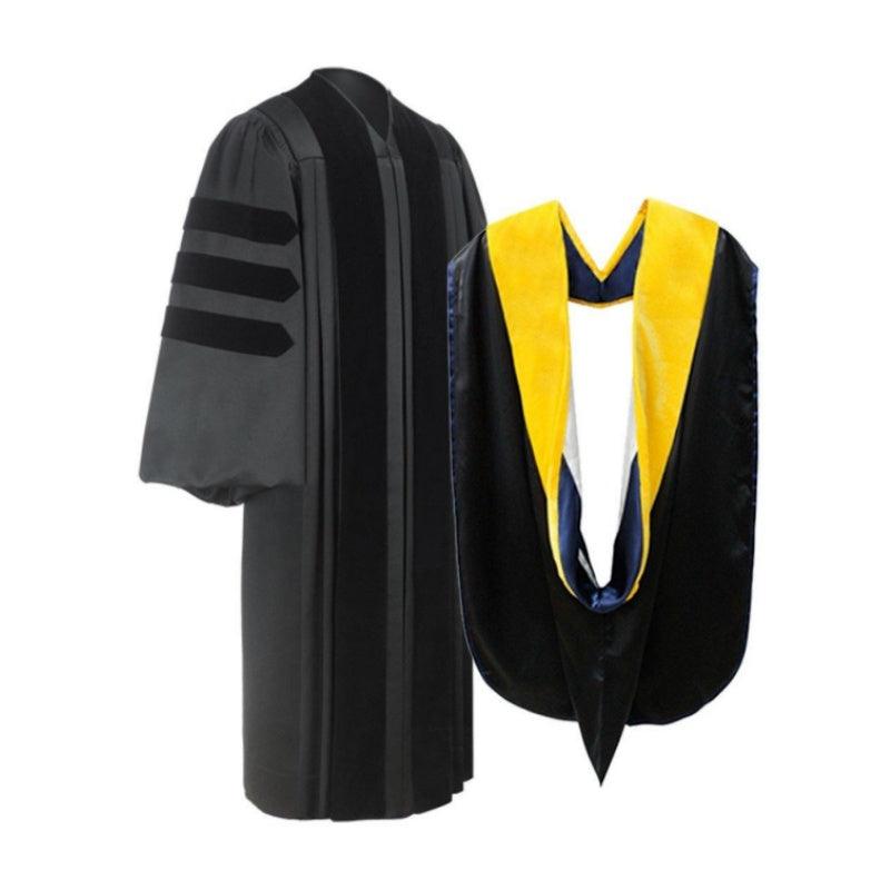 Deluxe Doctorate Gown & Hood Package - Graduation Seller