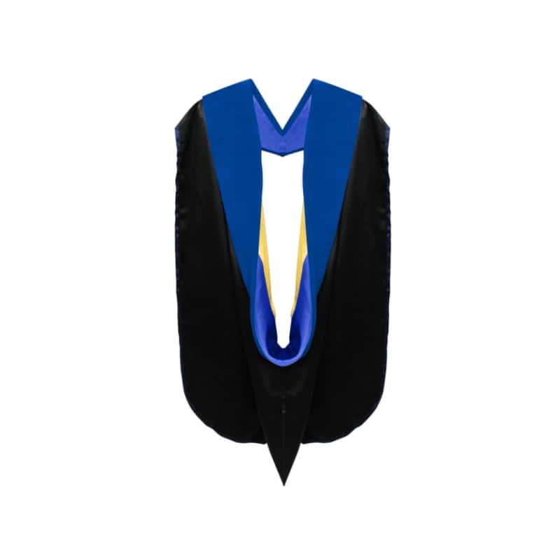 Phd Doctor Hood Royal Blue Velvet - Royal & Gold - Graduation Seller