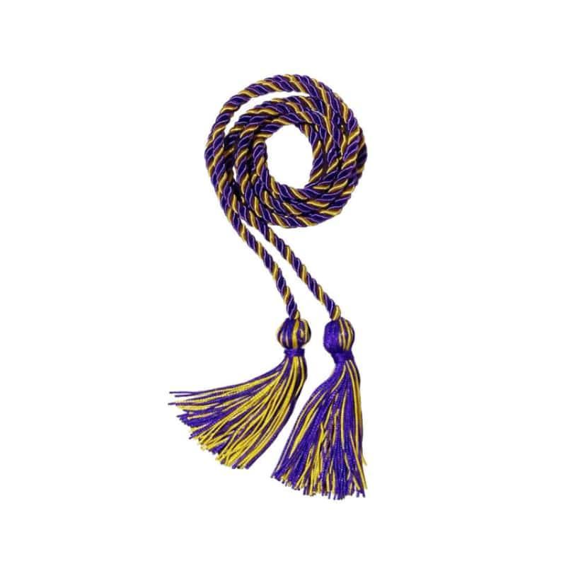 Purple and Gold Intertwined Honor Cord - Graduation Seller