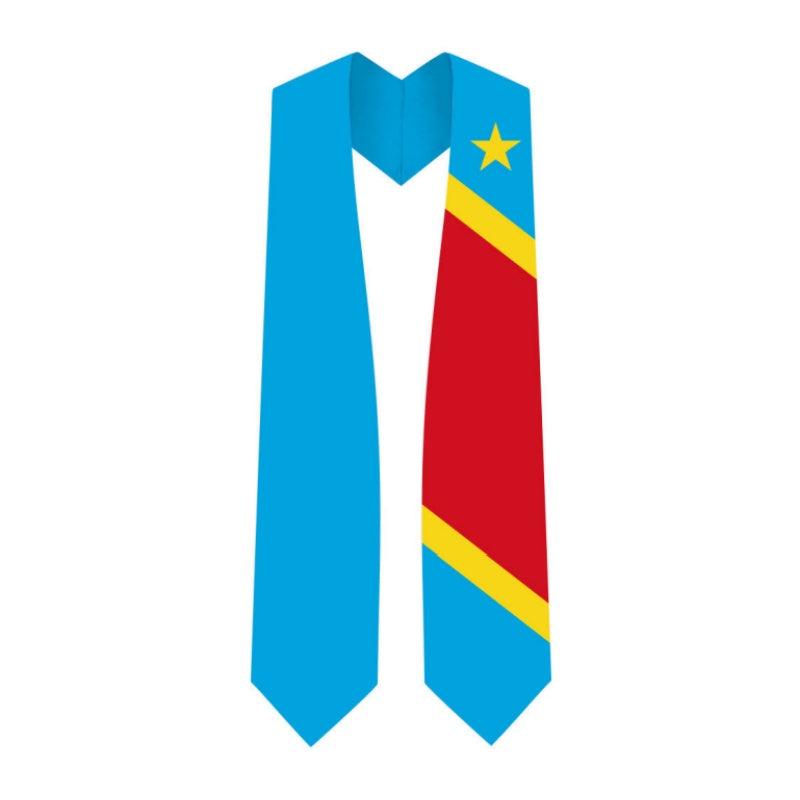 The Democratic Republic of Congo Graduation Flag Stole Sash - Graduation Seller