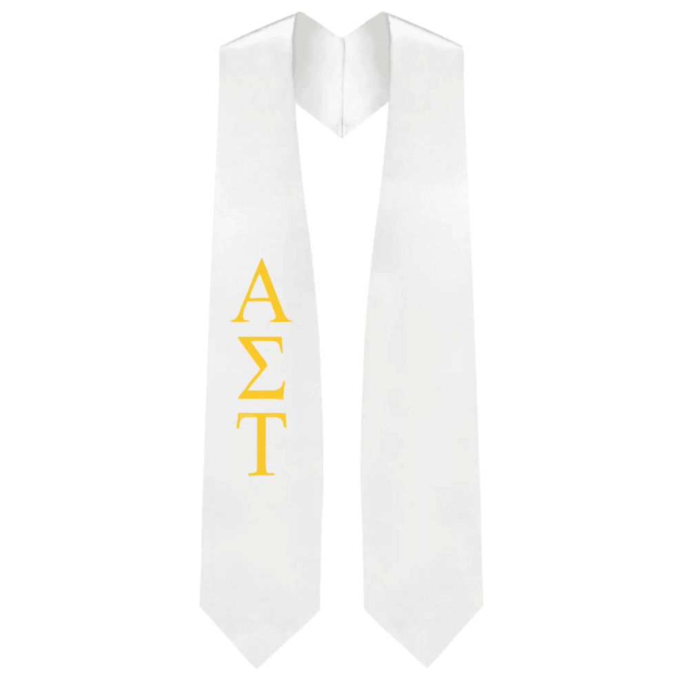 Alpha Sigma Tau Greek Lettered Stole - Graduation Seller