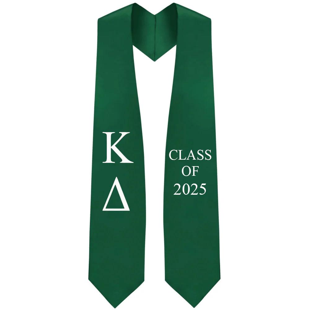 Kappa Delta Greek Lettered Stole w/ Year - Graduation Seller
