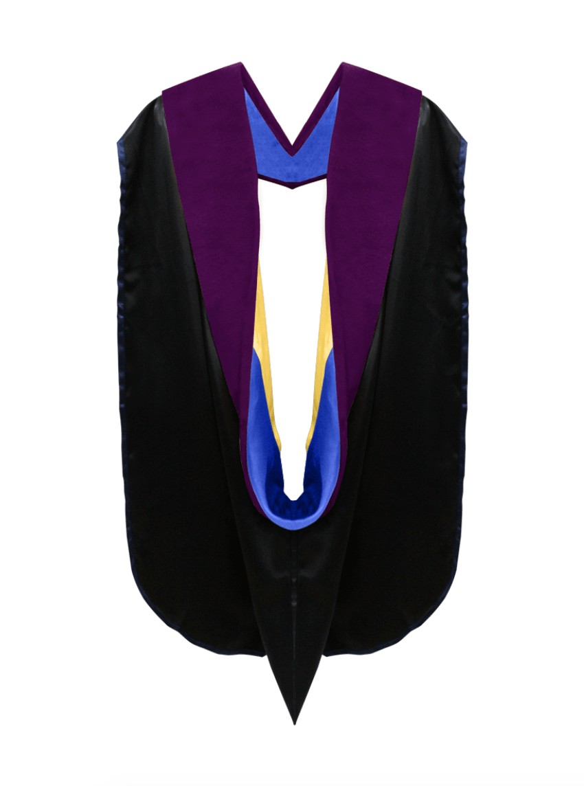 Doctor of Law Hood - Royal Blue & Gold - Graduation Seller