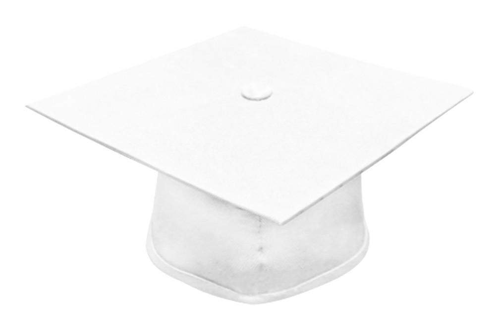 Matte White Junior High/Middle School Cap - Graduation Seller