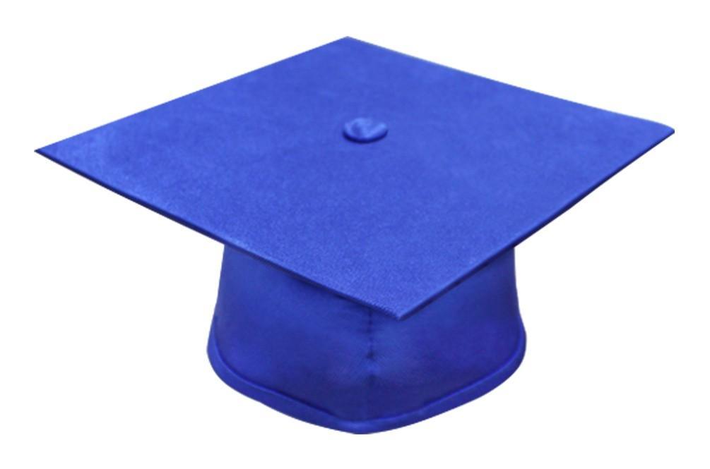 Matte Royal Blue High School Cap - Graduation Seller