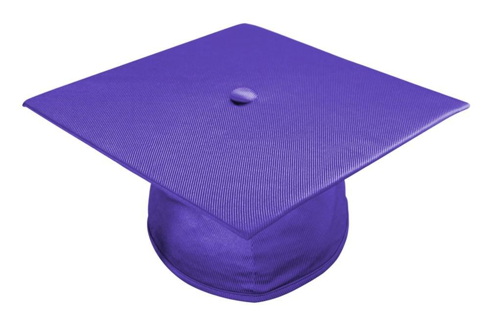 Shiny Purple Junior High/Middle School Cap - Graduation Seller