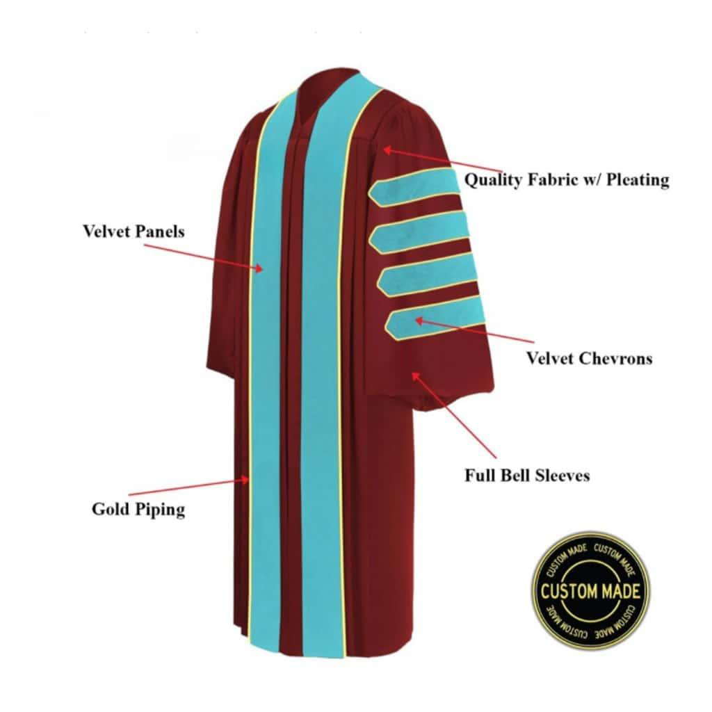 Custom Deluxe Doctoral Graduation Gown - Graduation Seller