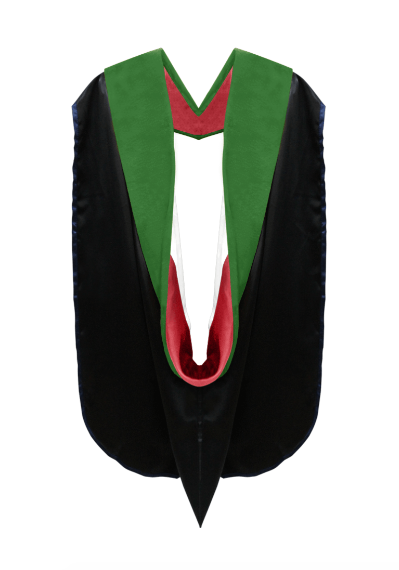 Doctor of Medicine Hood - Red & White - Graduation Seller