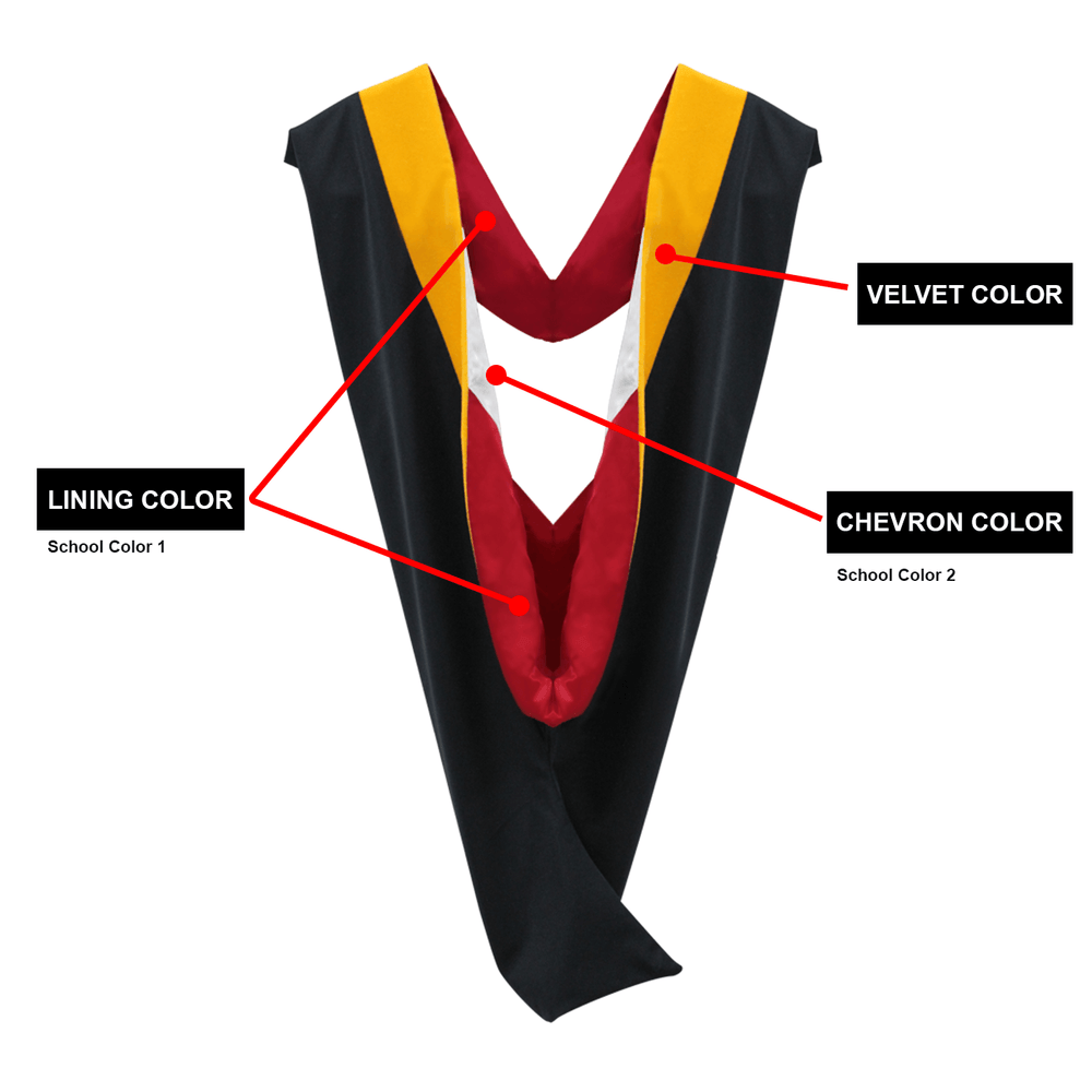 Deluxe Masters Academic Hood - CUSTOM YOUR OWN - Graduation Seller