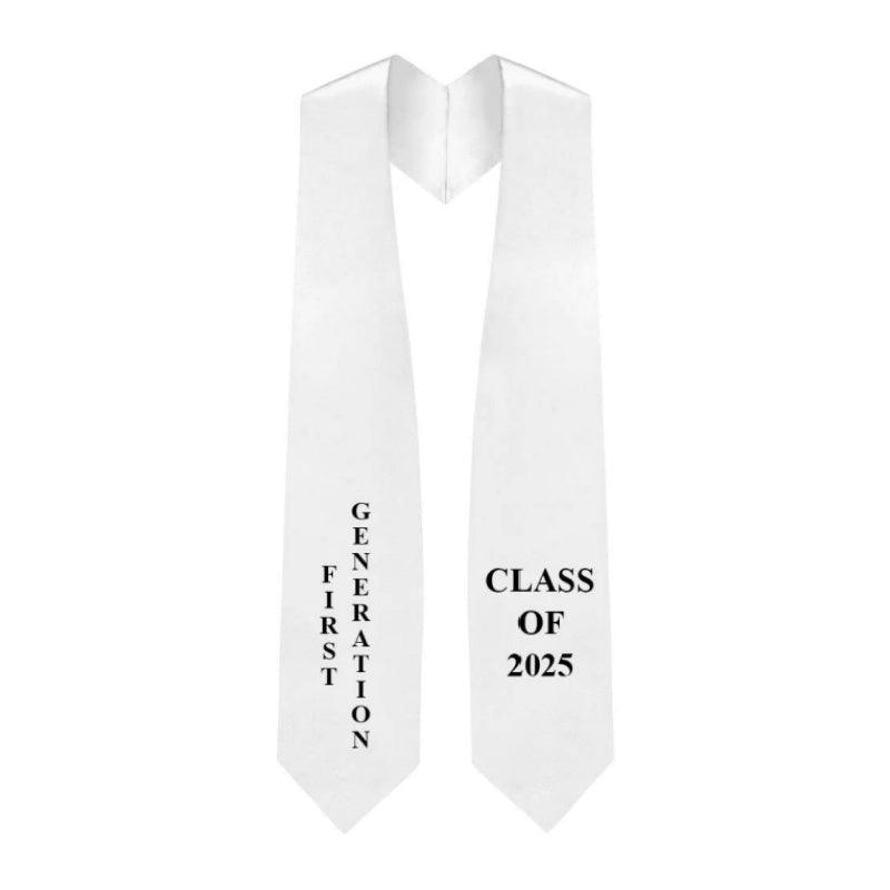 White "First Generation" 2024/2025 Graduation Stole - Graduation Seller