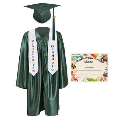 2025 Children's Graduation Gown and Cap Uniform Set with Shawl & Award - Graduation Seller
