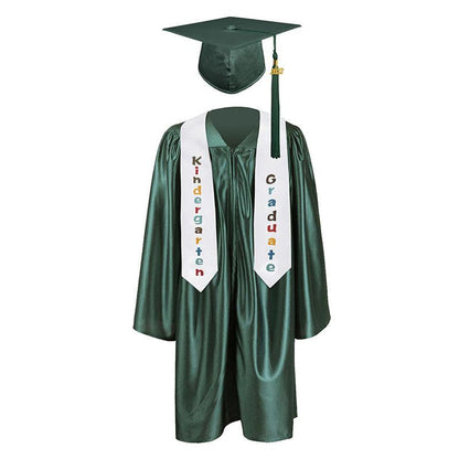 12 Colors shiny Kindergarten/Preschool Graduation Set – Gown, Cap, Stole, Tassel - Graduation Seller