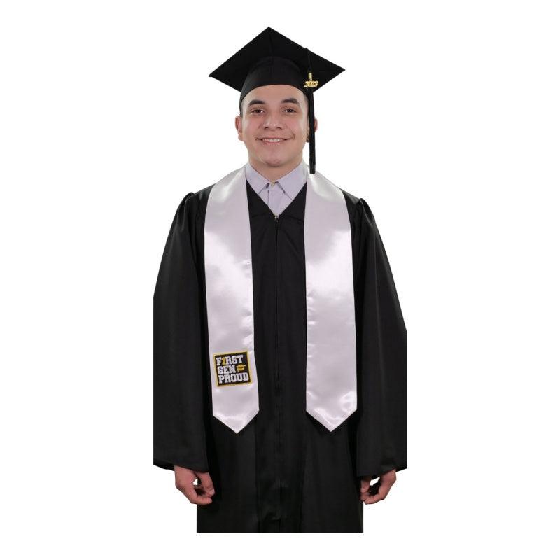White First Gen Proud Graduation Stole - Graduation Seller