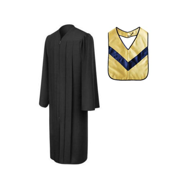 Matte Black Associates Gown & Hood Package - Graduation Seller