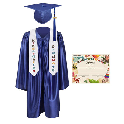 2025 Children's Graduation Gown and Cap Uniform Set with Shawl & Award - Graduation Seller