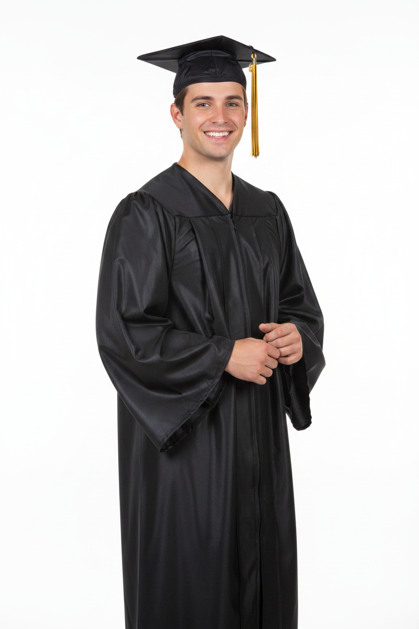 12 Colors Shiny Bachelors Graduation Gown