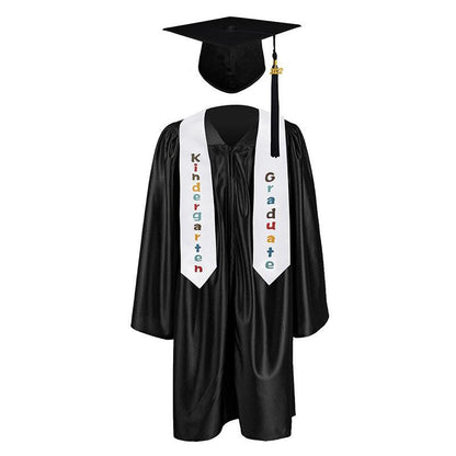 12 Colors shiny Kindergarten/Preschool Graduation Set – Gown, Cap, Stole, Tassel - Graduation Seller