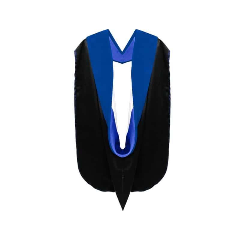 Phd Doctor Hood Royal Blue Velvet - Royal Blue & White - Graduation Seller