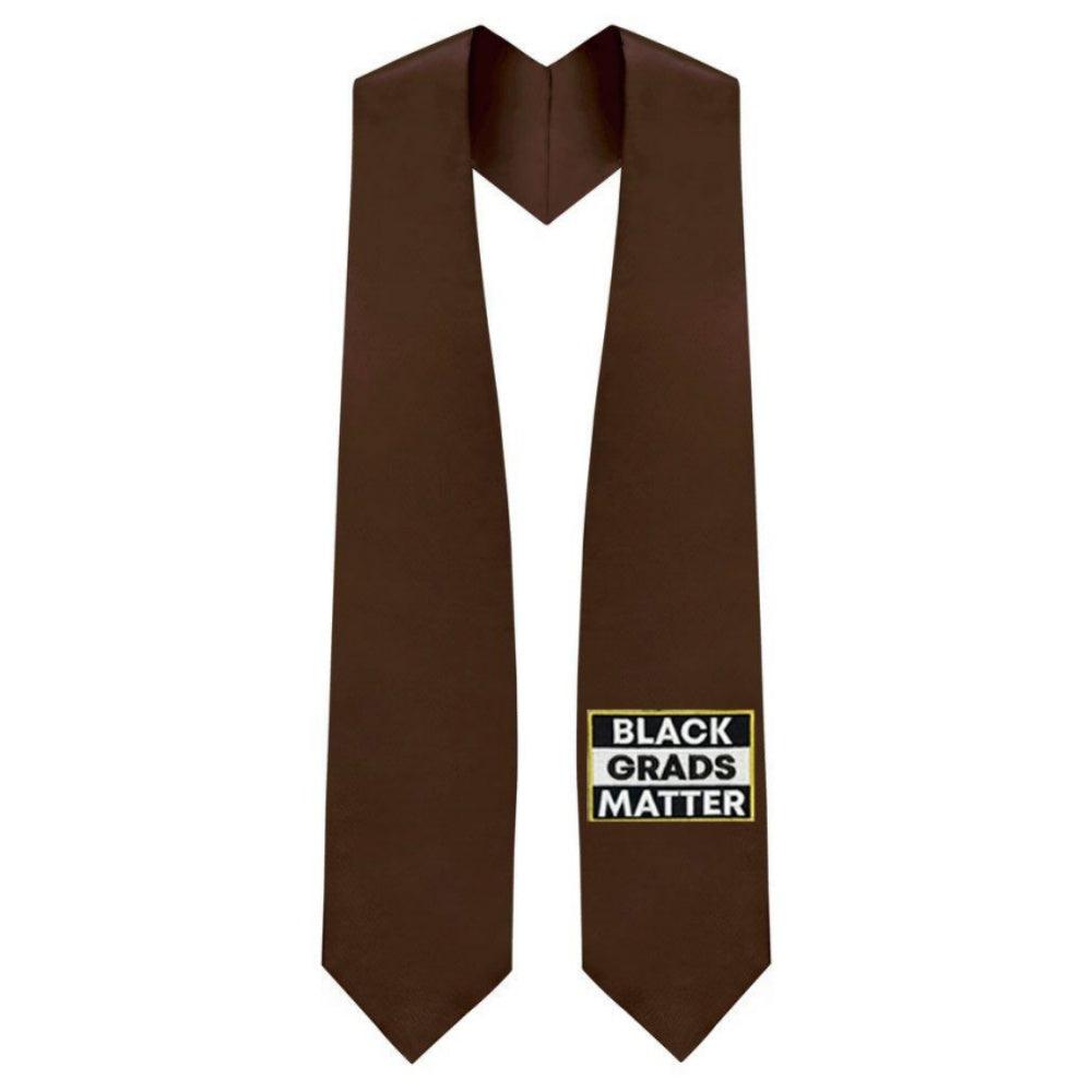 Brown BLACK GRADS MATTER Graduation Stole - Graduation Seller