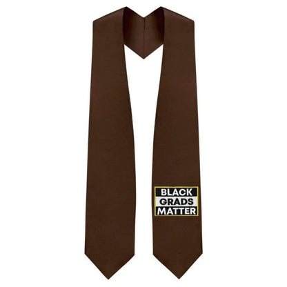Brown BLACK GRADS MATTER Graduation Stole - Graduation Seller