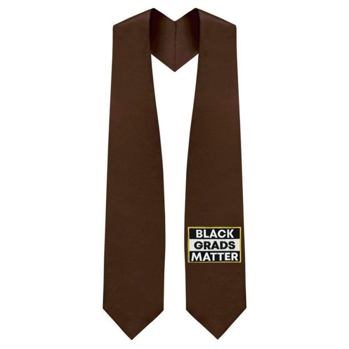 Brown BLACK GRADS MATTER Graduation Stole - Graduation Seller