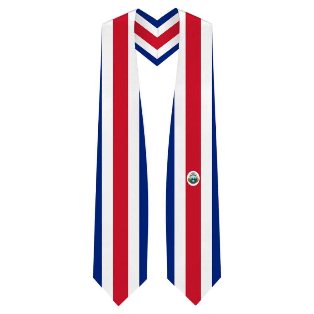 Costa Rica Graduation Stole - Costa Rican Flag Sash - Graduation Seller