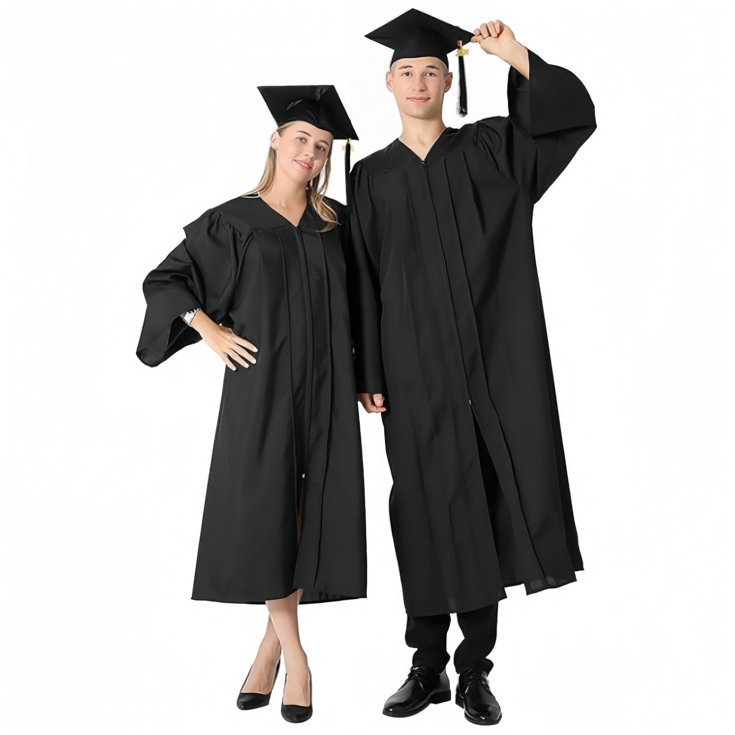 12 Matte High School Premium Matte Graduation Cap, Gown & Tassel Package - Graduation Seller