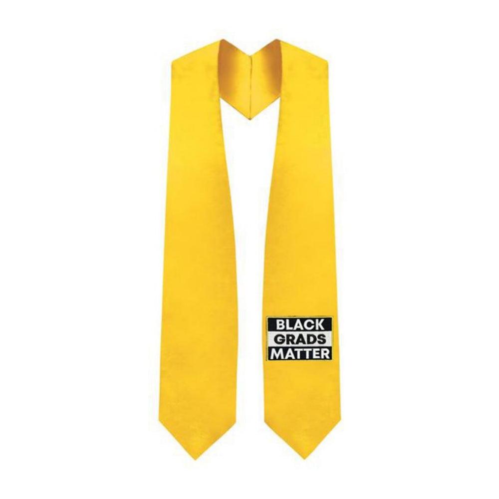 Gold BLACK GRADS MATTER Graduation Stole - Graduation Seller