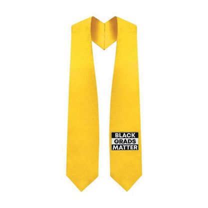 Gold BLACK GRADS MATTER Graduation Stole - Graduation Seller