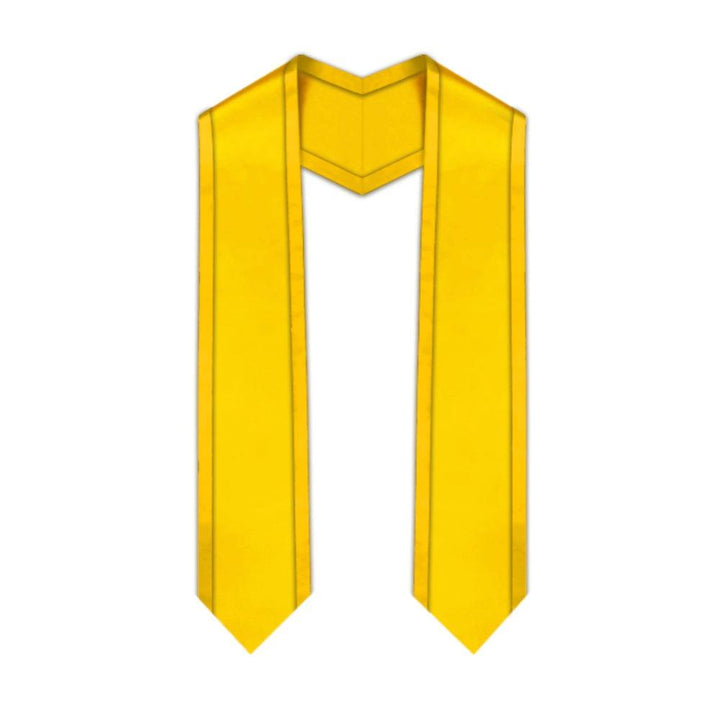 Gold Pointed Graduation Stole with Gold Trim - Graduation Seller