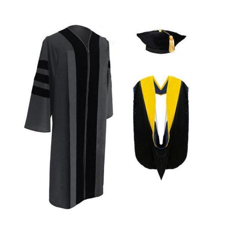 Classic Doctoral Tam, Gown & Hood Package - Graduation Seller