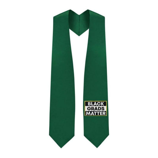 Hunter BLACK GRADS MATTER Graduation Stole - Graduation Seller