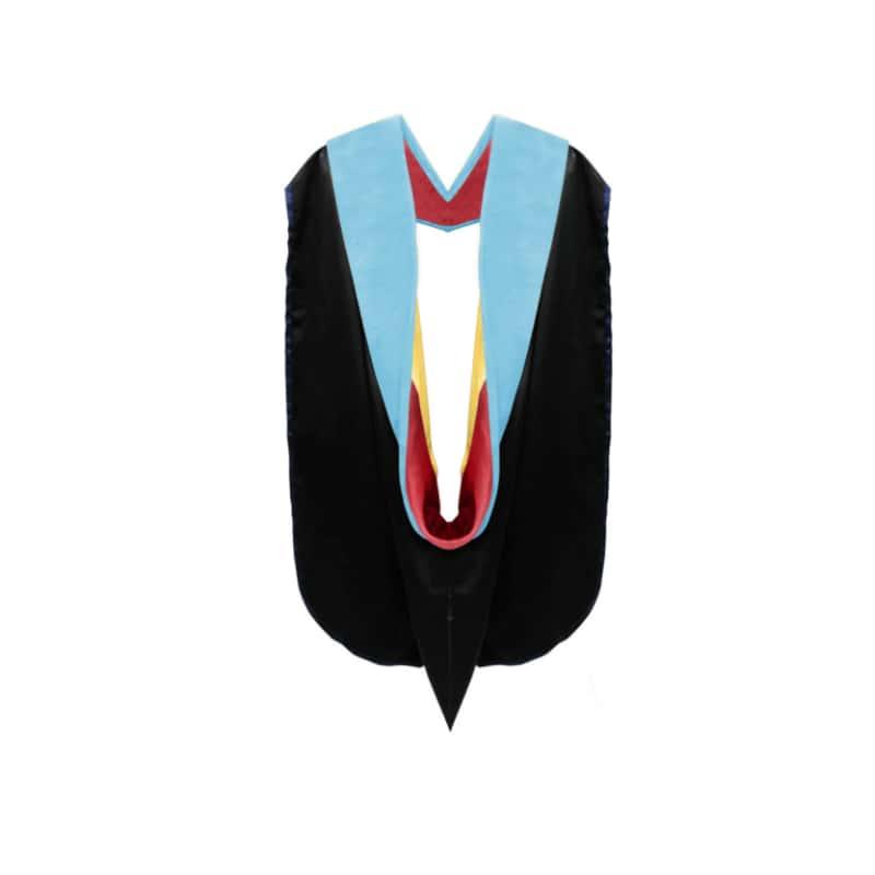 Doctor of PHD Education Hood - Red & Golden Yellow - Graduation Seller