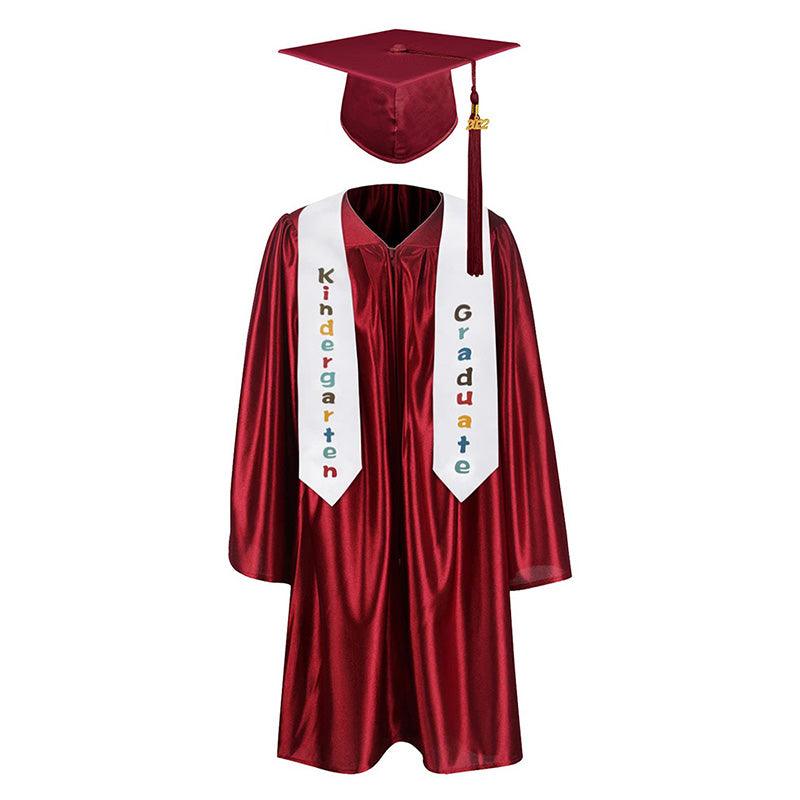 12 Colors shiny Kindergarten/Preschool Graduation Set – Gown, Cap, Stole, Tassel - Graduation Seller