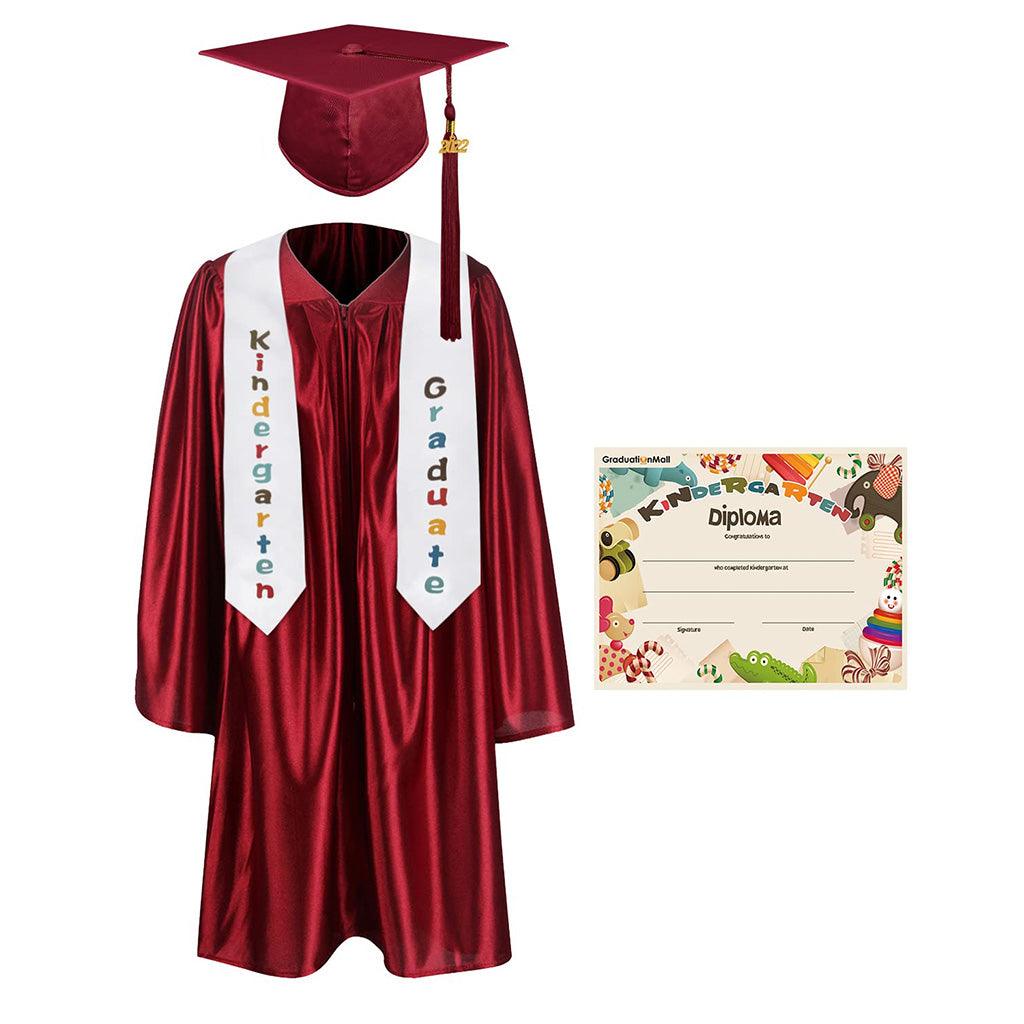 2025 Children's Graduation Gown and Cap Uniform Set with Shawl & Award - Graduation Seller