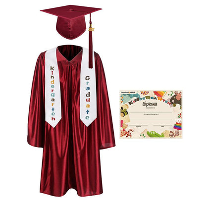 2025 Children's Graduation Gown and Cap Uniform Set with Shawl & Award - Graduation Seller