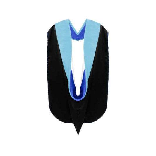 Doctor of PHD Education Hood - Royal Blue & White - Graduation Seller