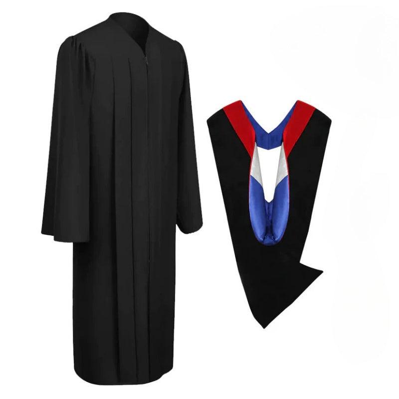 Matte Black Bachelors Graduation Gown & Hood Package - Graduation Seller