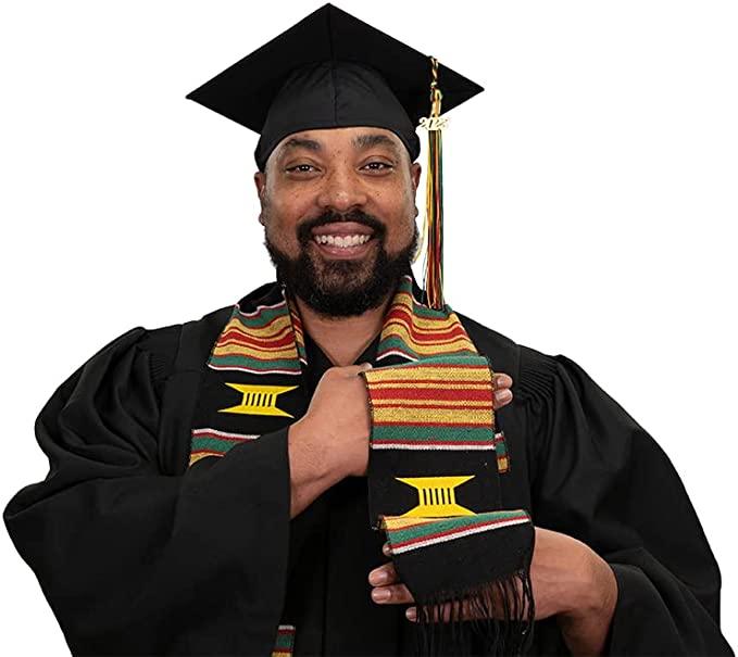 Kente Graduation Kente Stole, Handwoven Kente Sash Cloth - Graduation Seller