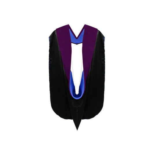 PHD Doctor of Law Hood - Royal Blue & White - Graduation Seller