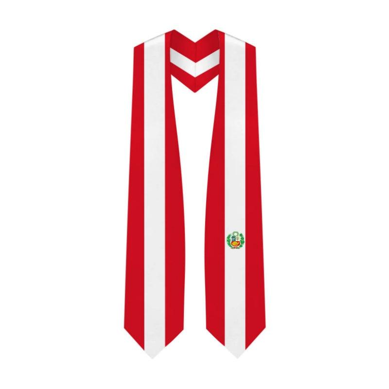 Peru Graduation Stole - Peruvian Flag Sash - Graduation Seller