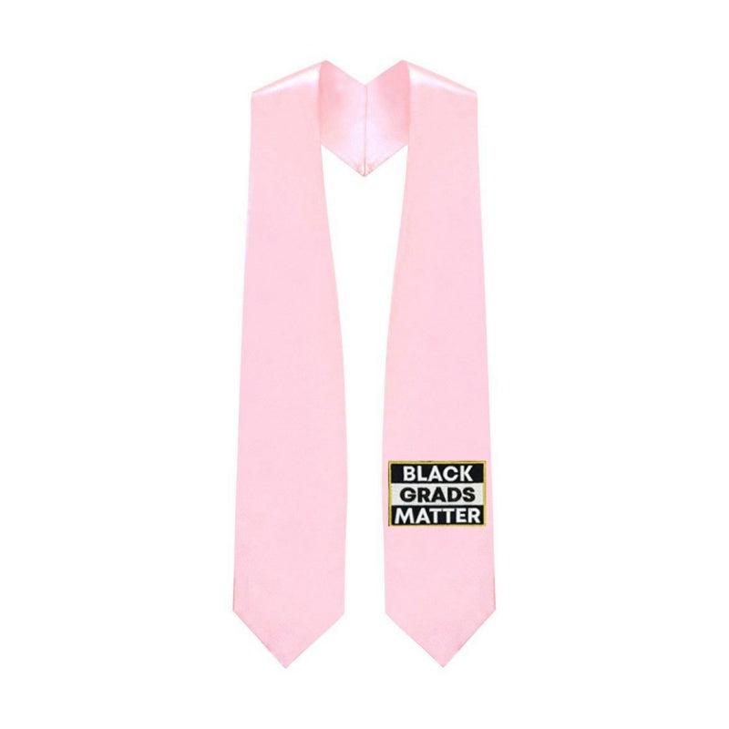 Pink BLACK GRADS MATTER Graduation Stole - Graduation Seller