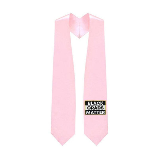 Pink BLACK GRADS MATTER Graduation Stole - Graduation Seller