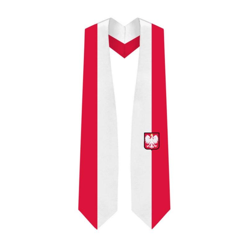 Poland Graduation Stole - Poland Flag Sash - Graduation Seller