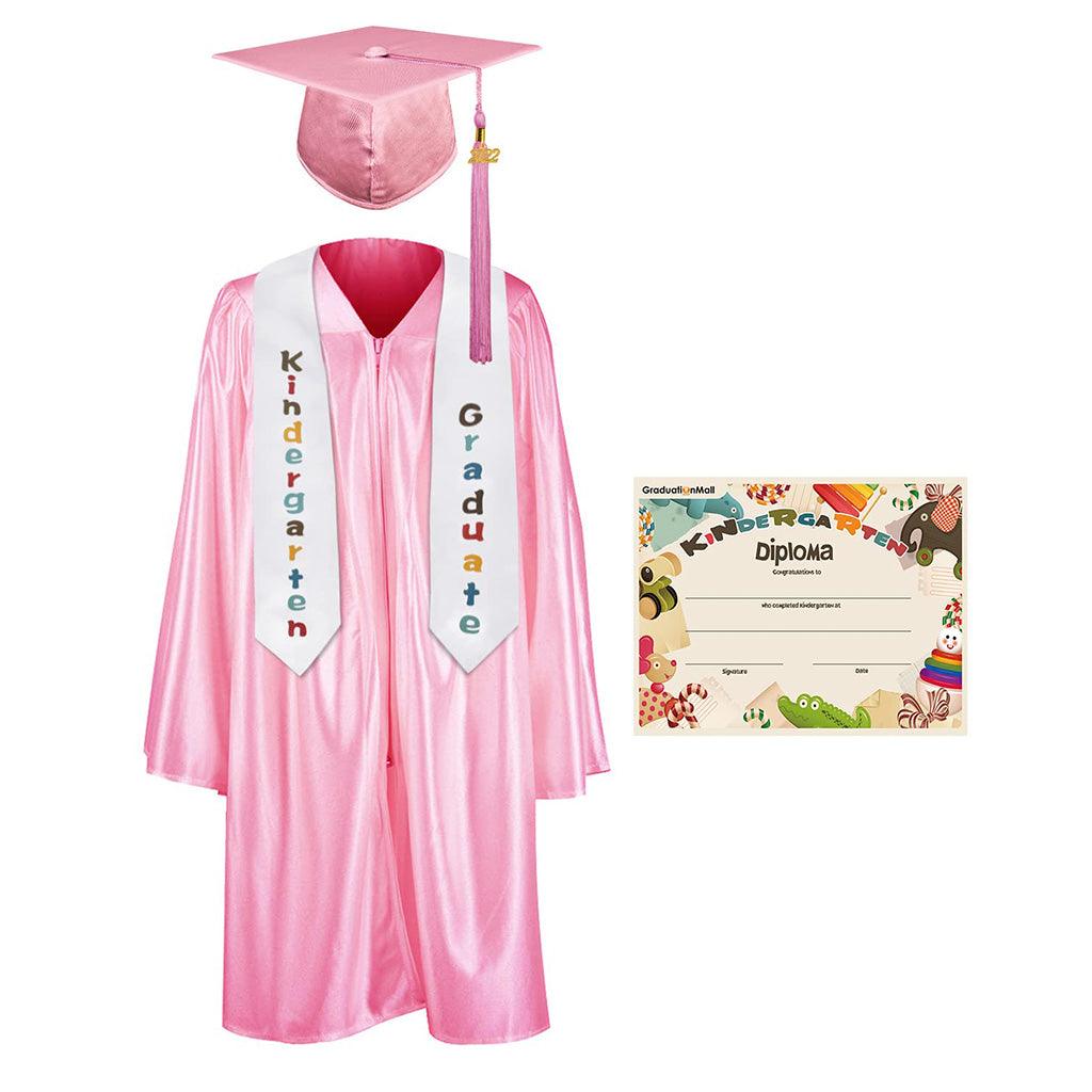 2025 Children's Graduation Gown and Cap Uniform Set with Shawl & Award - Graduation Seller