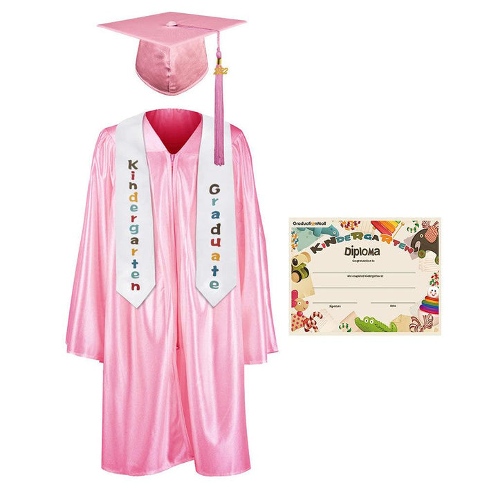 2025 Children's Graduation Gown and Cap Uniform Set with Shawl & Award - Graduation Seller