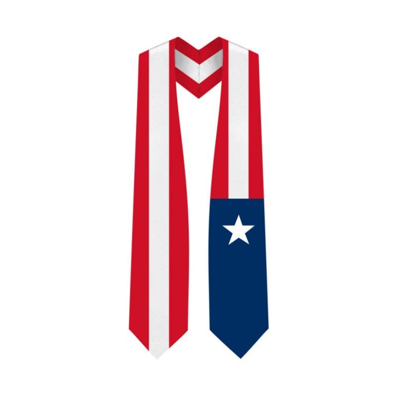 Puerto Rico Graduation Stole - Puerto Rico Flag Sash - Graduation Seller