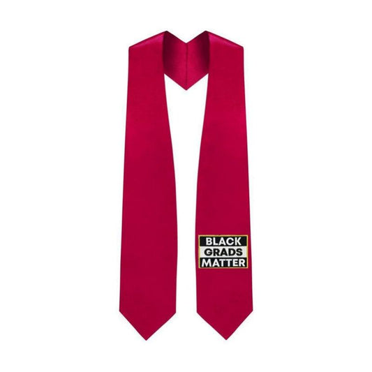 Red BLACK GRADS MATTER Graduation Stole - Graduation Seller